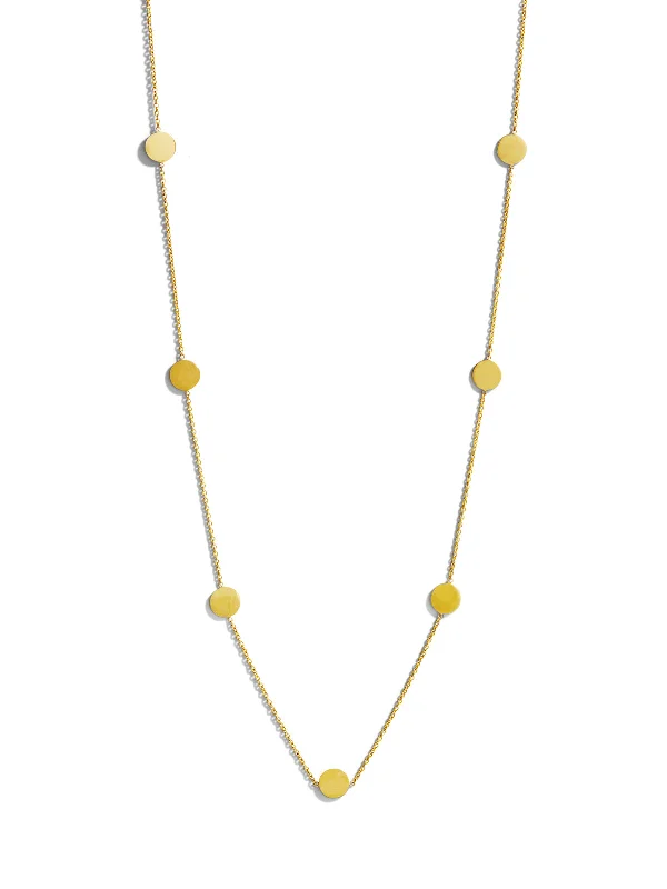 Boho-style necklaces and pendants with earthy materials and unique details -Circle-By-The-Inch Yellow Gold Necklace