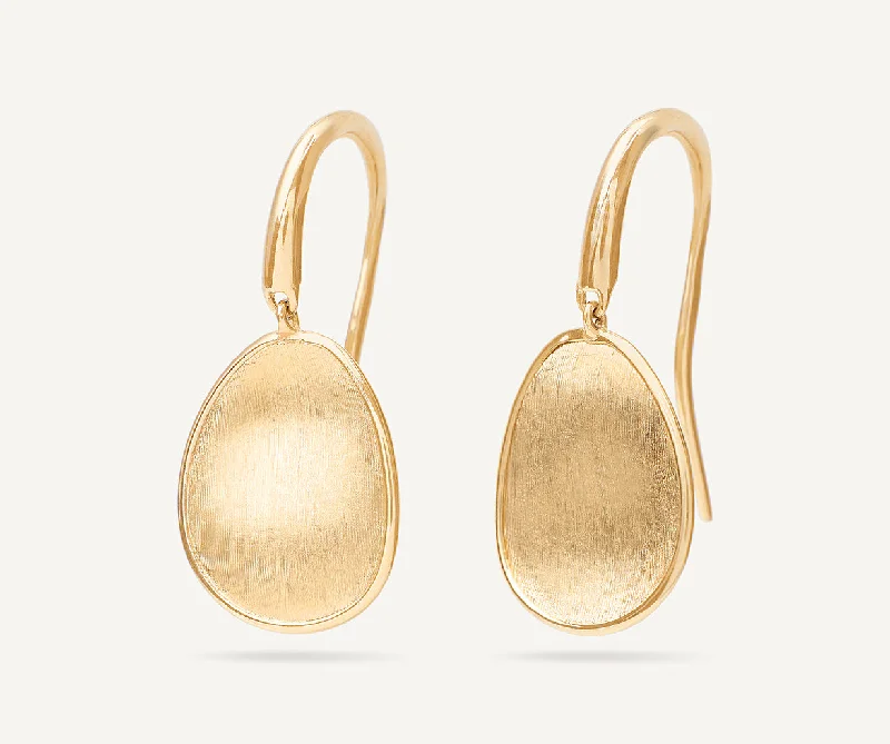 Zircon Drop Earrings for Sparkling-18K Yellow Gold Drop Earrings, Small