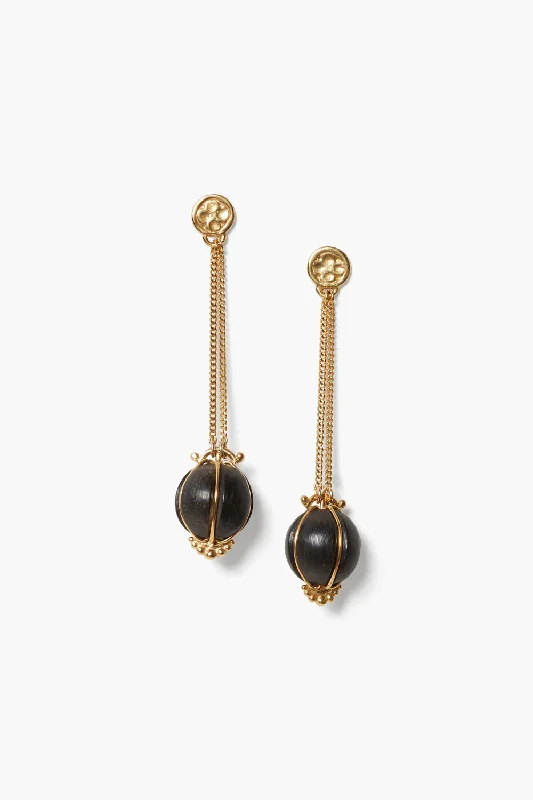 Engraved Drop Earrings for Personal-Balloon Drop Earrings Black Mix