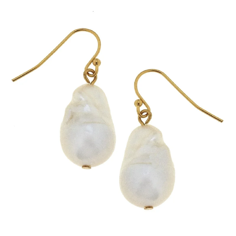 Colorful Drop Earrings for Vivid-Baroque Pearl Drop Earrings