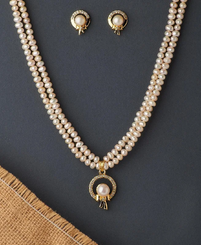 Infinity necklaces and pendants with elegant, meaningful designs for a symbolic accessory -Classy Real Pearl Necklace Set