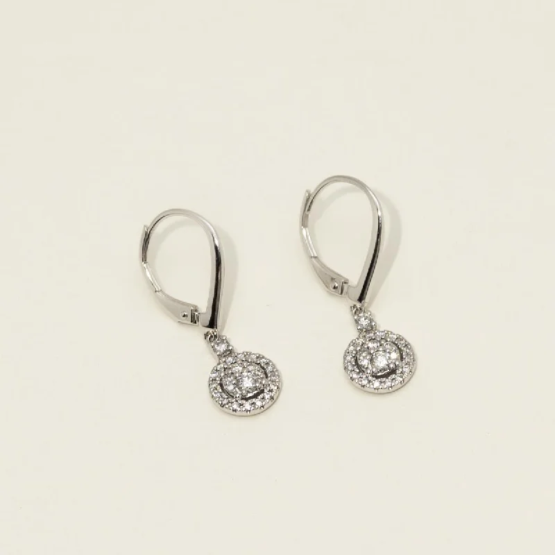 Moonstone Drop Earrings for Dreamy-Diamond Drop Earrings in 10kt White Gold (3/8ct tw)