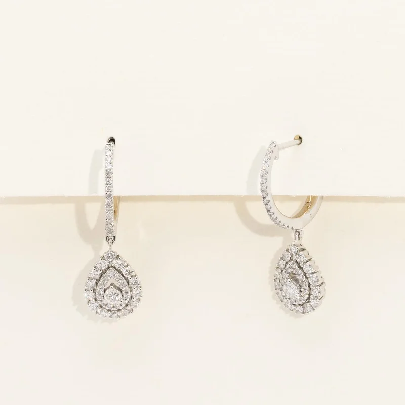 Trendy Drop Earrings for Fashion-Diamond Drop Earrings in 14kt White Gold (1/2ct tw)