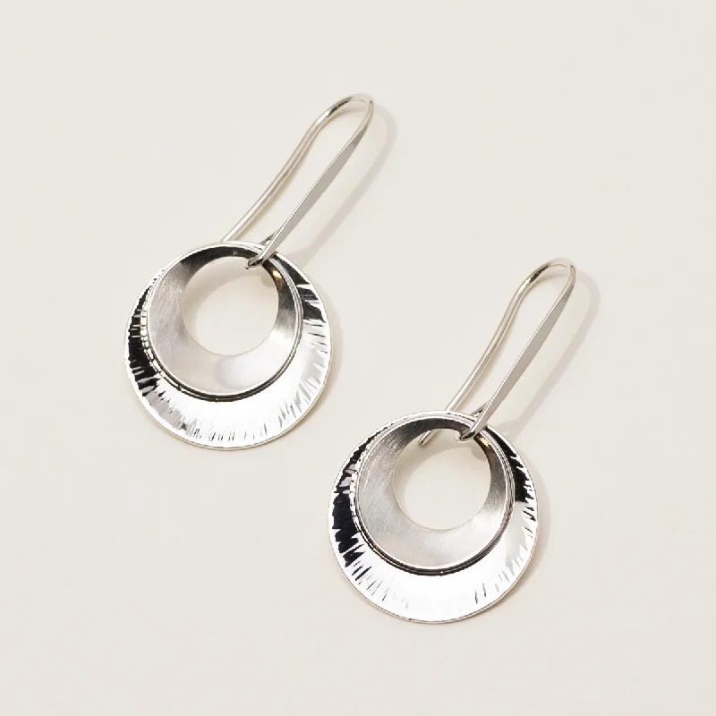 Casual Drop Earrings for Everyday-E.L. Designs Shimmer Drop Earrings in Sterling Silver