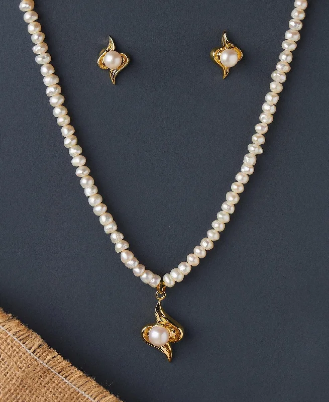 Vintage-inspired necklaces and pendants with antique finishes for a retro charm -Elegant Real Pearl Necklace Set