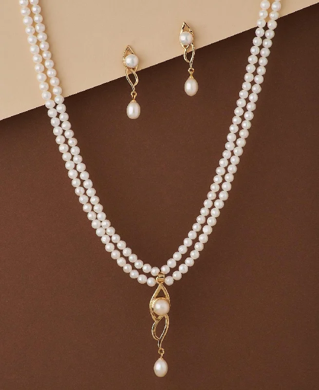 Pearl necklaces and pendants with elegant designs for a refined and timeless look -Elegant Real Pearl Necklace Set