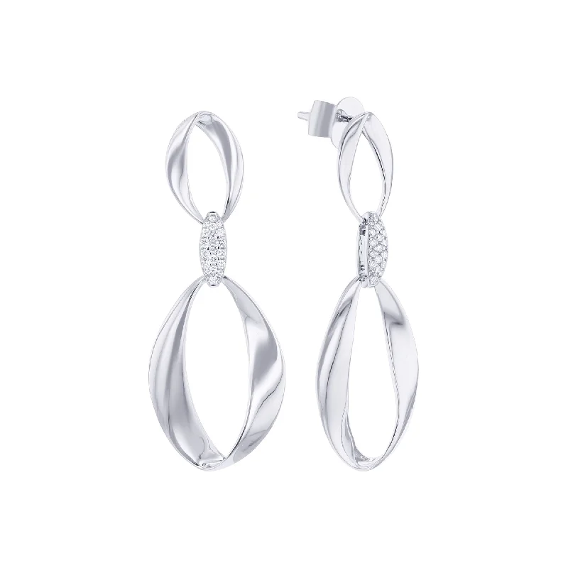 Beach Drop Earrings for Relaxed-Eternal Unity Diamond Drop Earrings