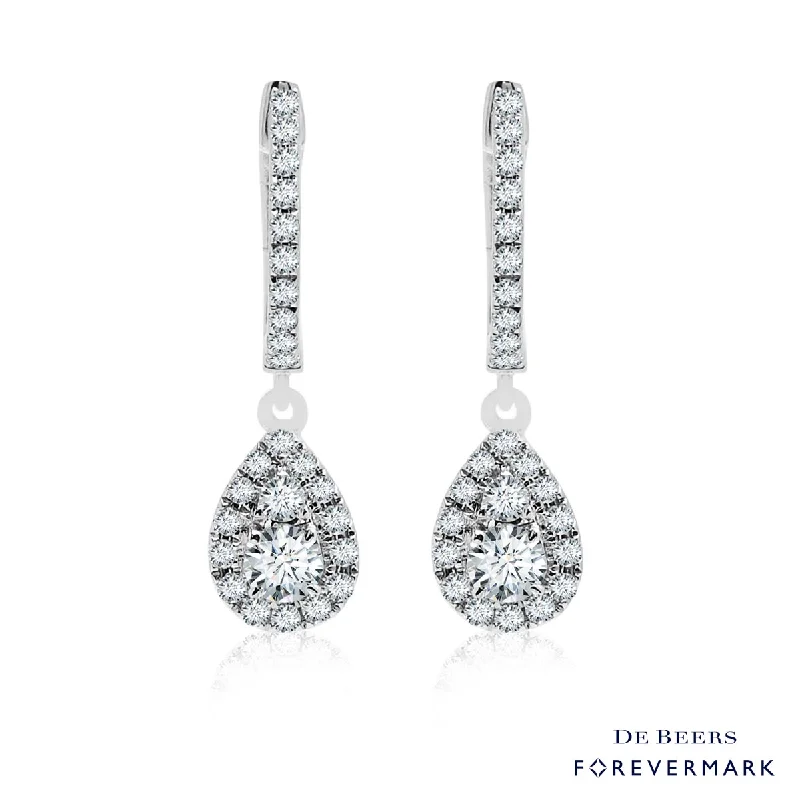 Large Drop Earrings for Statement-Forevermark Diamond Drop Earrings in 18kt White Gold (3/4ct tw)