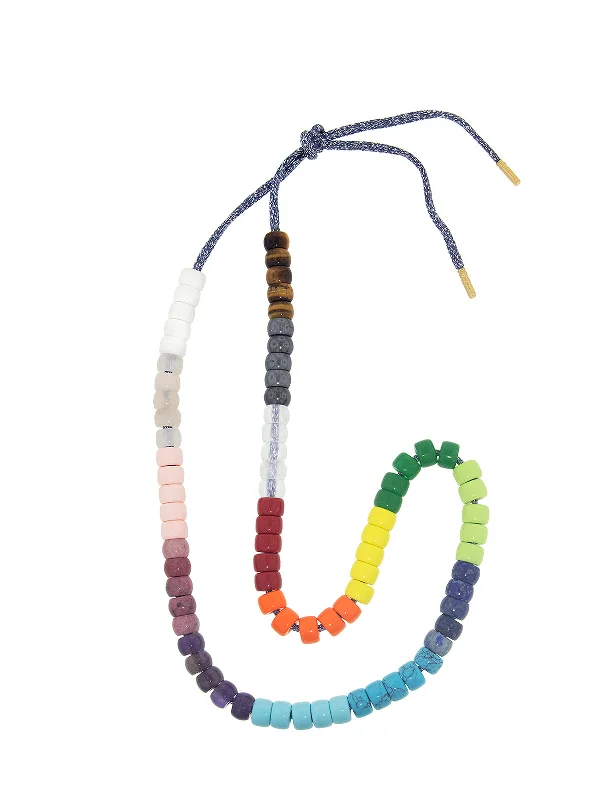 Modern silver necklaces and pendants with sleek, geometric designs for versatility -FORTE Beads Rainbow Gunmetal Yellow Gold Necklace Kit