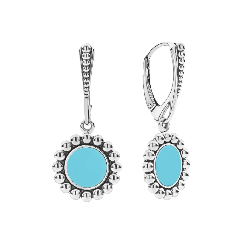 Waterproof Drop Earrings for Practical-Lagos Maya Blue Ceramic Drop Earrings