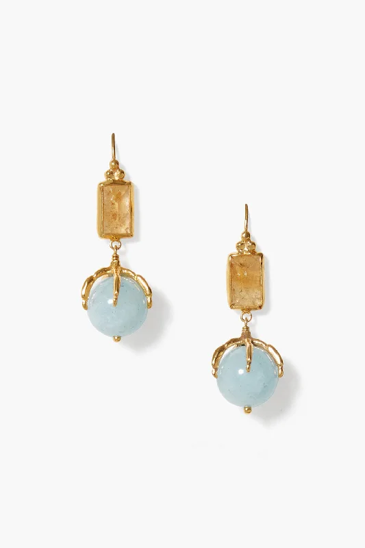 Turquoise Drop Earrings for Trendy-Lark Drop Earrings Citrine Mix