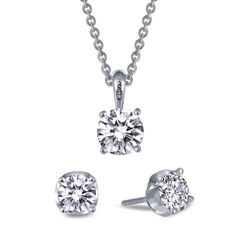 Elegant necklaces and pendants with delicate designs for daily wear -Lassaire Diamond Studs and Necklace