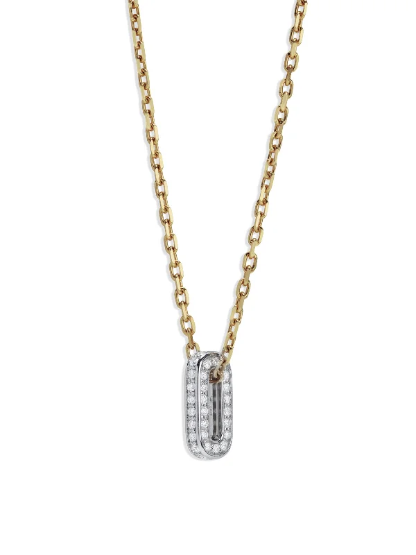 Elegant diamond pendant necklaces for formal occasions or weddings with timeless beauty -Legend Link Yellow & White Gold Necklace