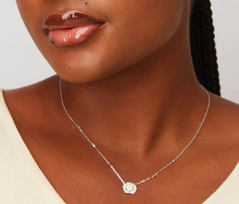 Minimalist necklaces and pendants with sleek, modern designs for everyday wear -Lesa Moissanite Necklace in 925 Sterling Silver