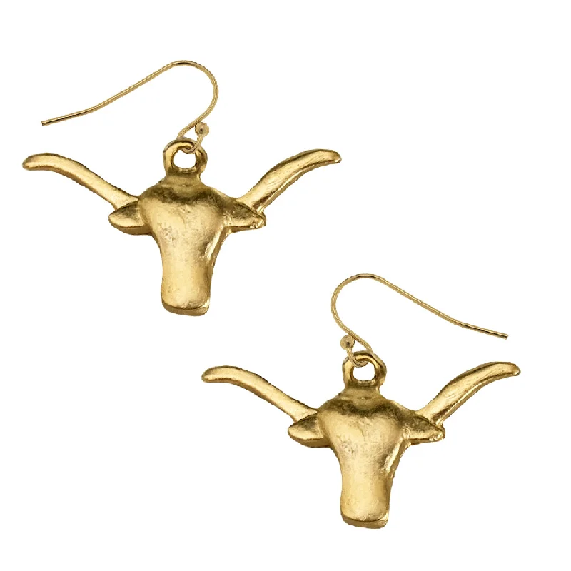 Medium Drop Earrings for Versatile-Longhorn Drop Earrings