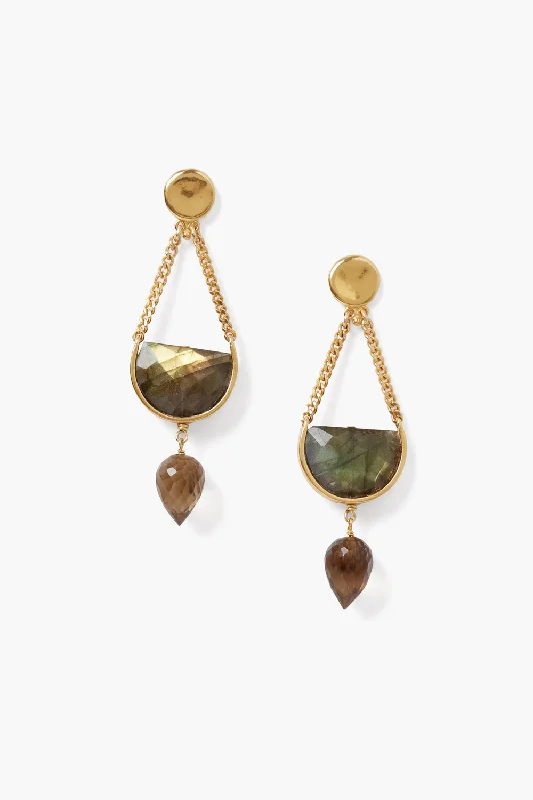 Adjustable Drop Earrings for Custom-Luna Teardrop Earrings Labradorite Mix