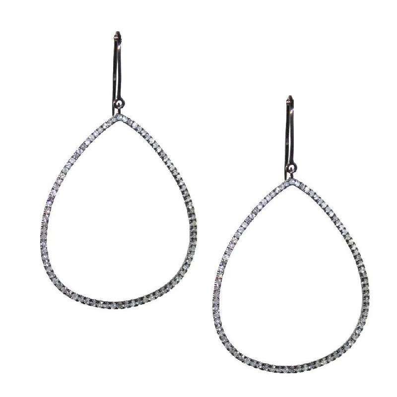 Vintage-Inspired Drop Earrings for Retro-Mary Teardrop Earrings Silver