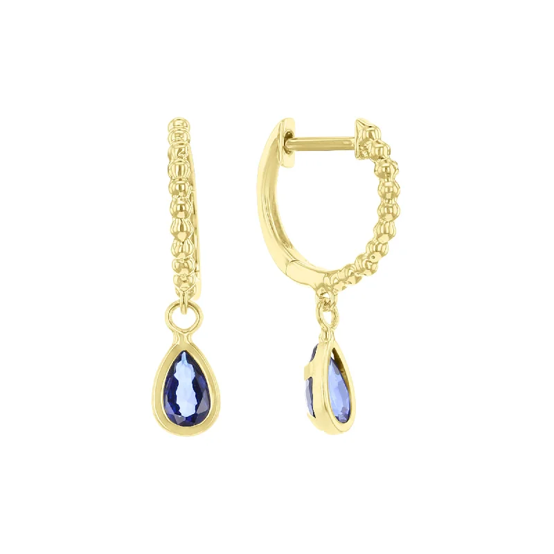 Zircon Drop Earrings for Sparkling-Morgan Sapphire Drop Earrings