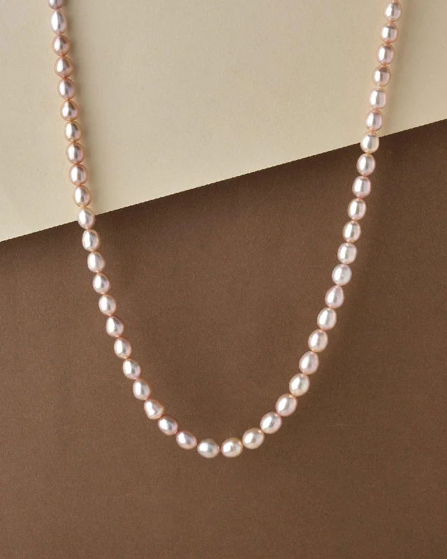 Antique-style necklaces and pendants with vintage designs for a timeless look -Elegant Real Pearl Necklace