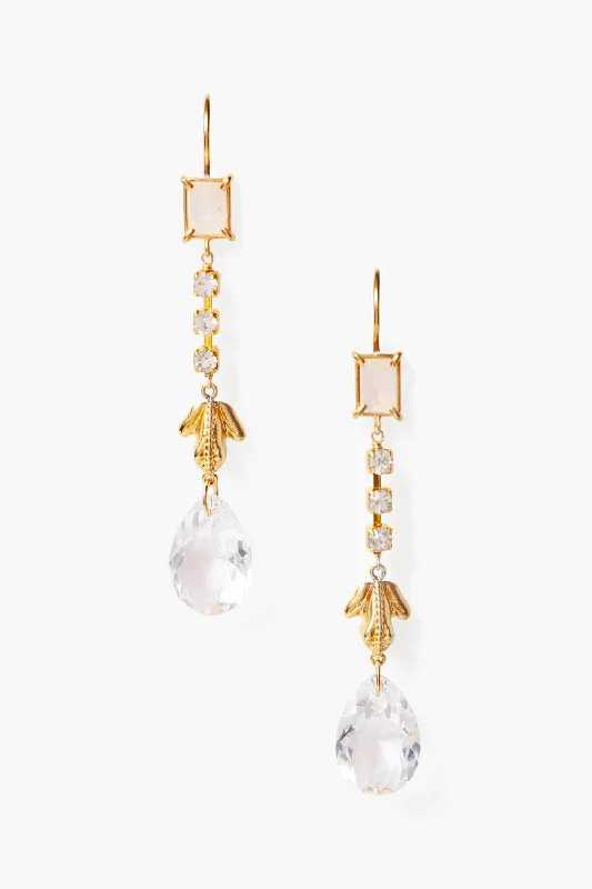 Padded Drop Earrings for Ear-Pippa Drop Earrings Crystal