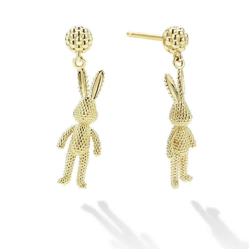 Work Drop Earrings for Professional-Rare Wonders Petite 18K Gold Karat Drop Earrings