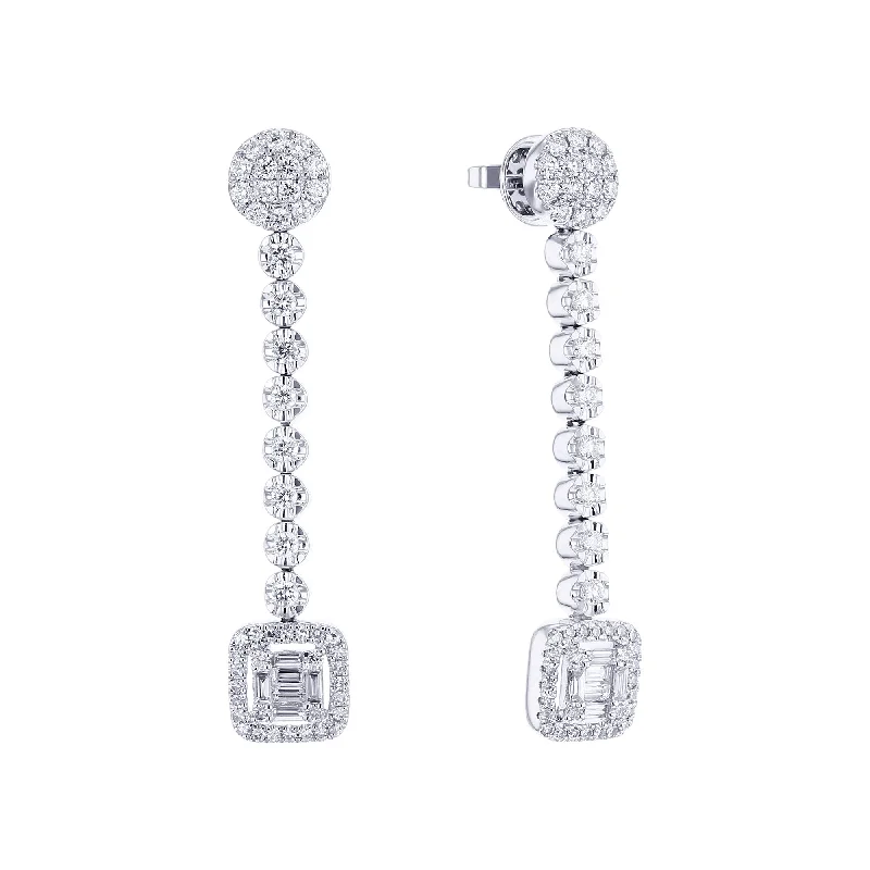 Engraved Drop Earrings for Personal-Rockette Diamond Drop Earrings