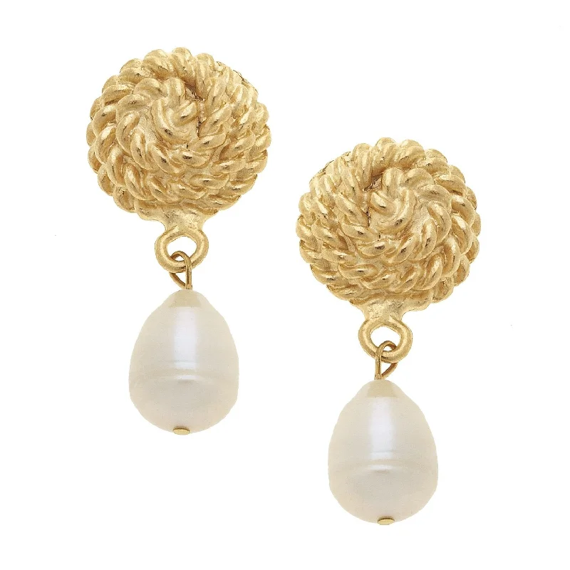 Small Drop Earrings for Delicate-Rope Pearl Drop Earrings