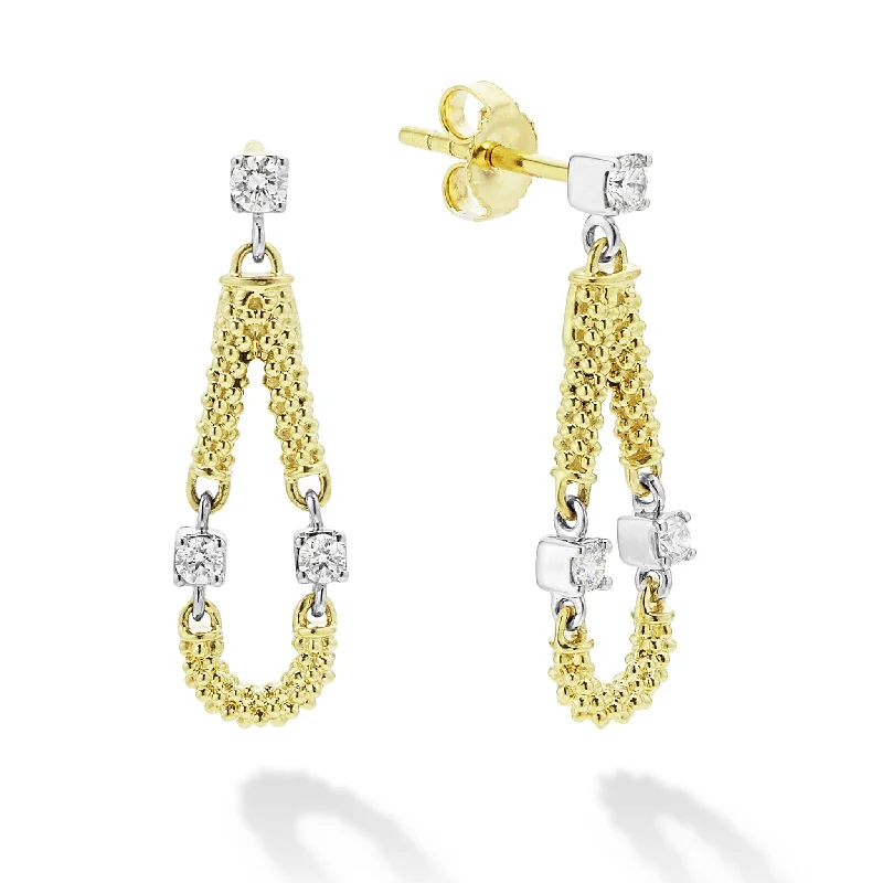 Classic Drop Earrings for Timeless-Studio 18K Gold Superfine Diamond Drop Earrings