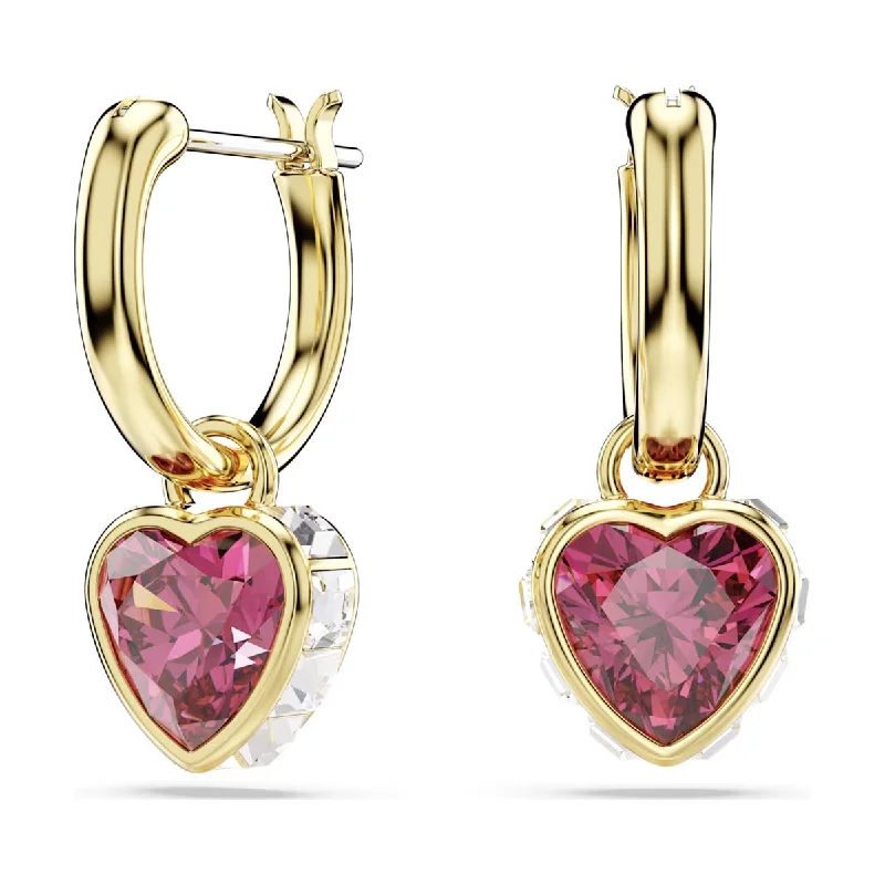 Branded Drop Earrings for Quality-Swarovski Chroma Pink Drop Earrings