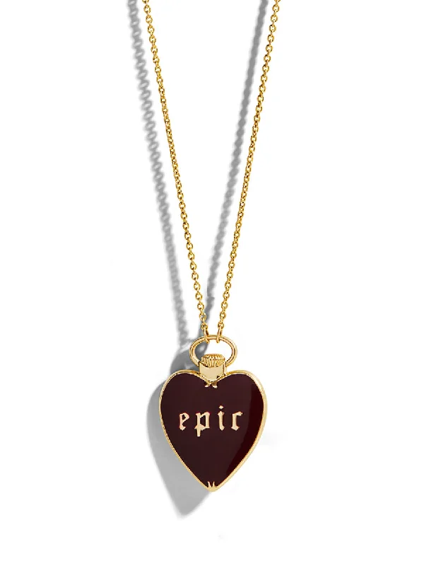 Heart-shaped diamond pendant necklaces with sparkling stones for a romantic gesture -The Epic Yellow Gold Necklace