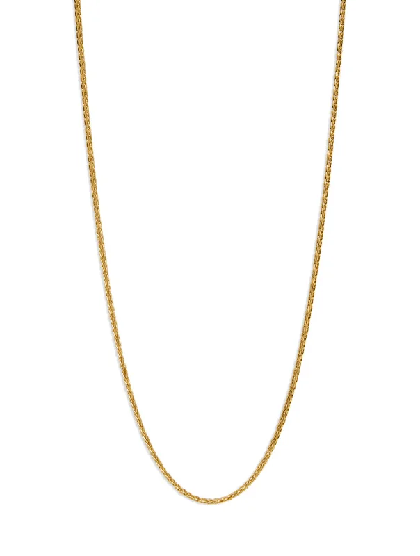 Infinity symbol necklaces and pendants for representing eternity and endless love -Thin Wheat Chain Yellow Gold Necklace