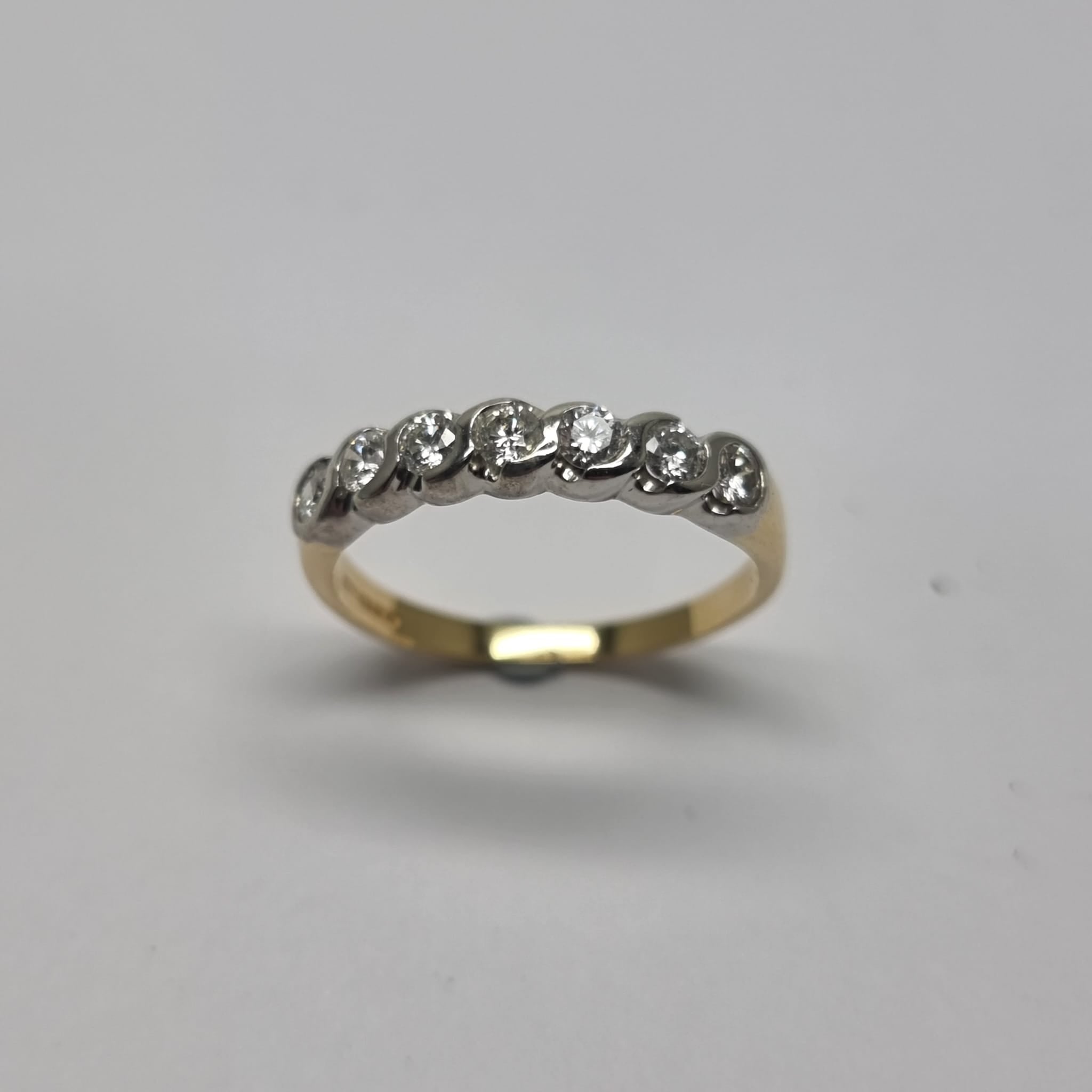 Cheap rings under ten dollars for quick buys -18ct Gold 0.49ct Diamond Half Eternity Style Ring - Size P - RRP £1780