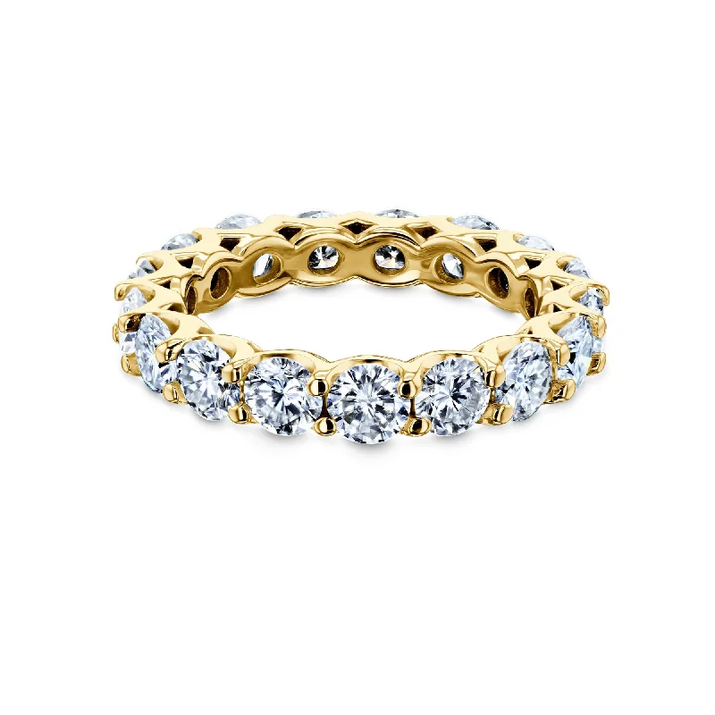 Layered rings designed for stacking with others -3ct TDW Diamond Eternity Ring - Size 7.5 Only