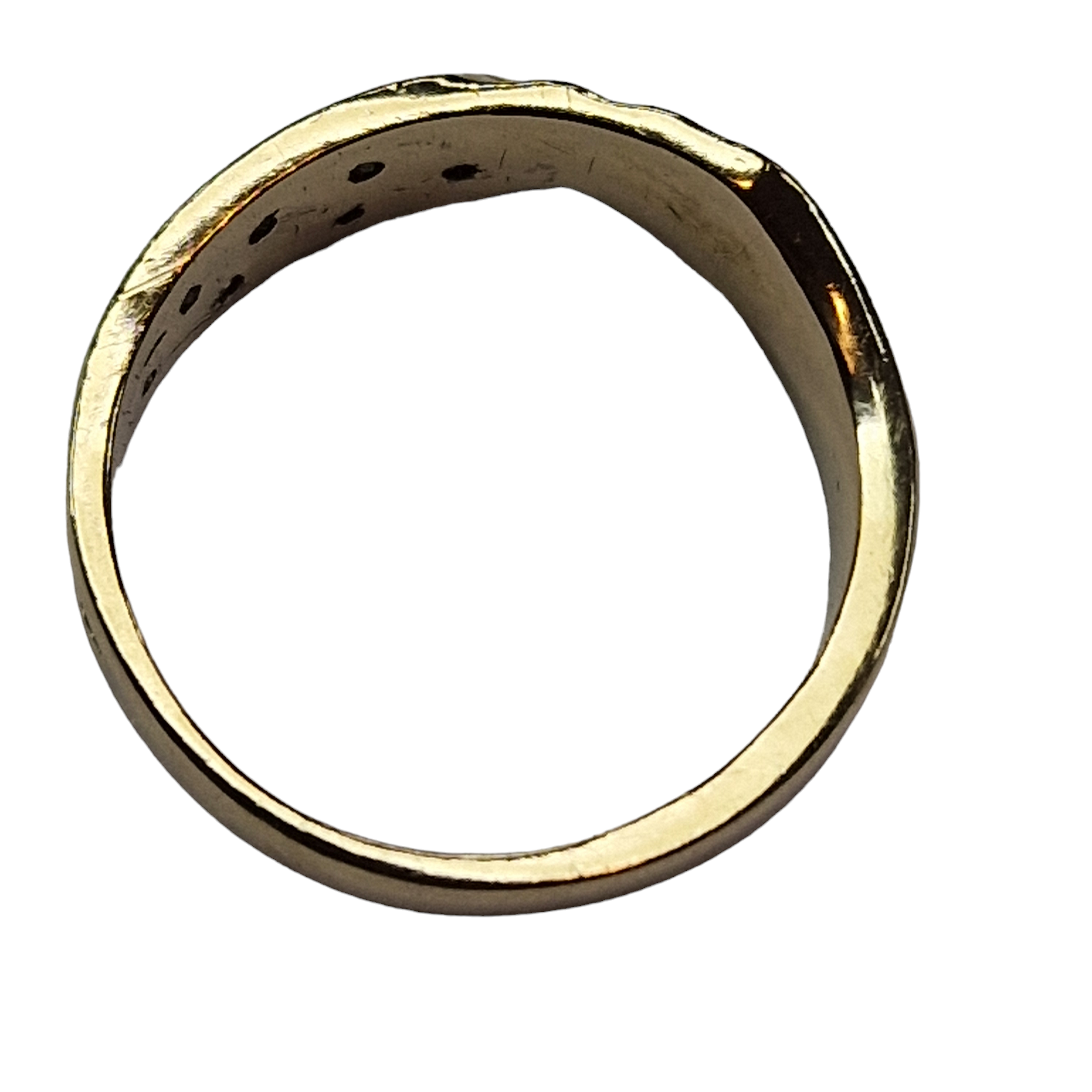 Rings featuring stretch bands for easy sizing -9CT GOLD DIAMOND RING SIZE P 3.34G PRESTON STORE