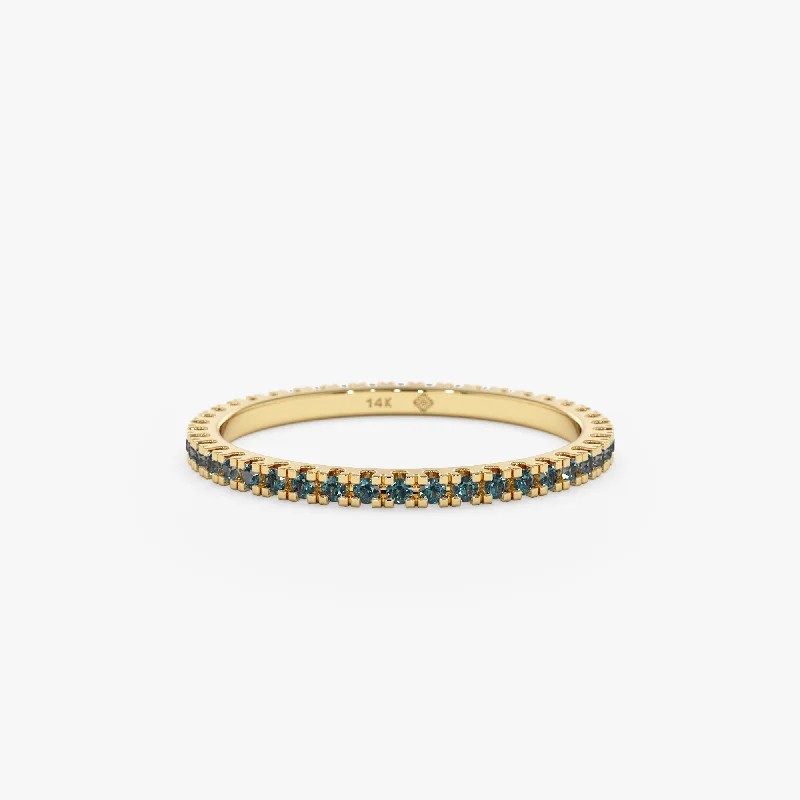 Cheap rings under ten dollars for quick buys -Blue Diamond Eternity Ring, Kiki