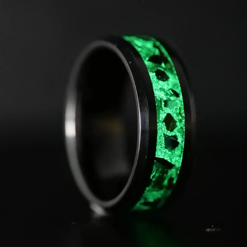 Crafted rings with wire wraps for boho -Custom Birthstone Ring with Glowstone