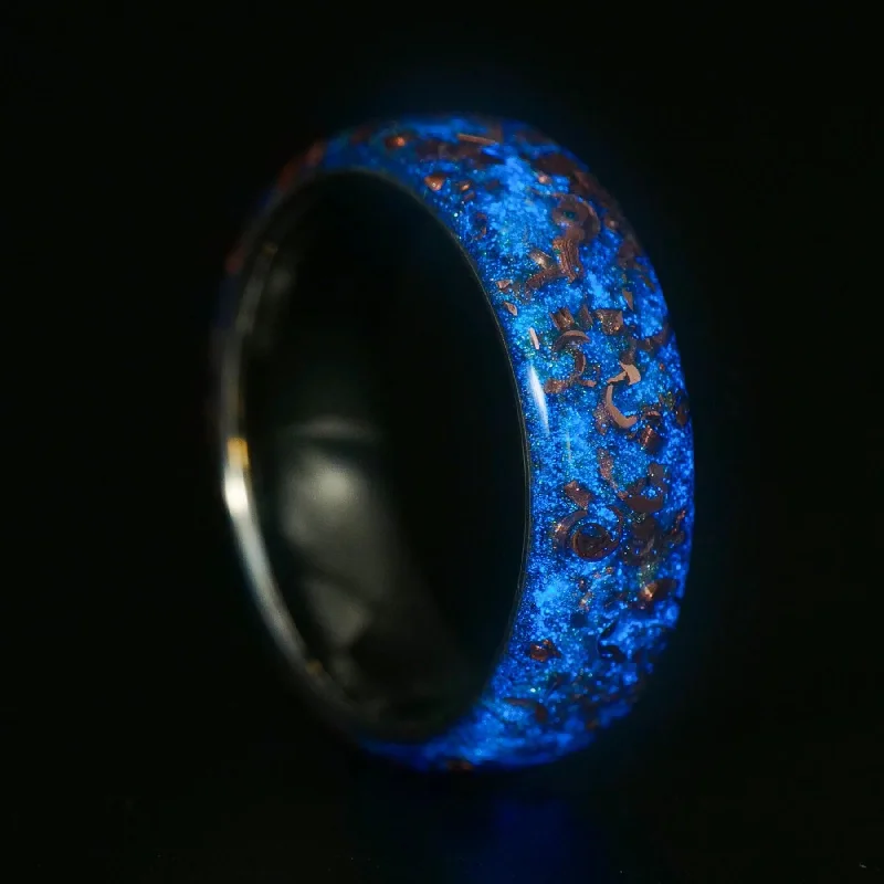 Crafted rings with wire wraps for boho -Custom Boundless Glowstone Ring