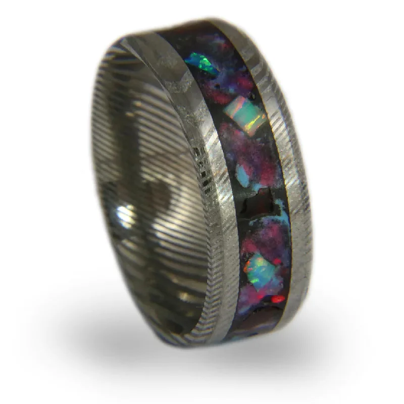 Rings perfect for trips with light design -Custom Glowstone Cremation Ring with Ashes