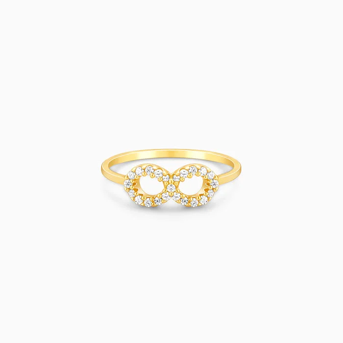 Rings perfect for mixing with thin stacks -Golden Infinite Grace Ring