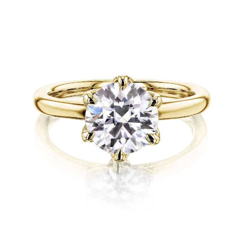 Arched rings perfect for pairing with bands -Kobelli Grown - 2ct Tulip Solitaire Lab Diamond Ring