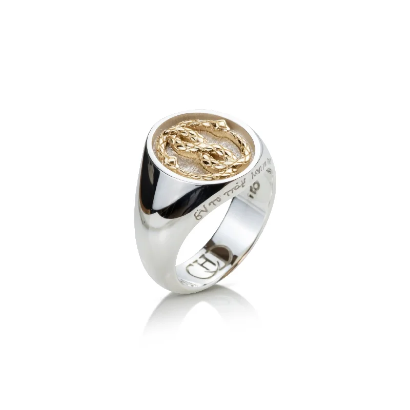 Rings great for celebrations with special gems -The Gold Ouroboros Ring