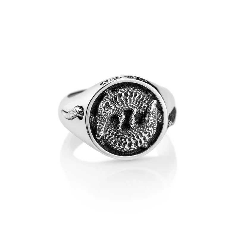 Woven rings with twisted bands for artistry -Sobek Signet