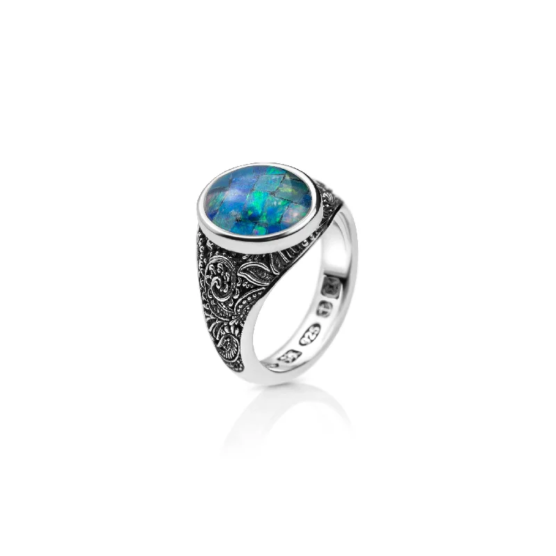 Rings made with earth-friendly gems for sustainability -The Oval & Opal II