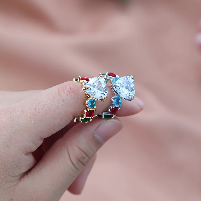 Rings featuring peridot for fresh green beauty -Wholesale Copper Diamond Ring