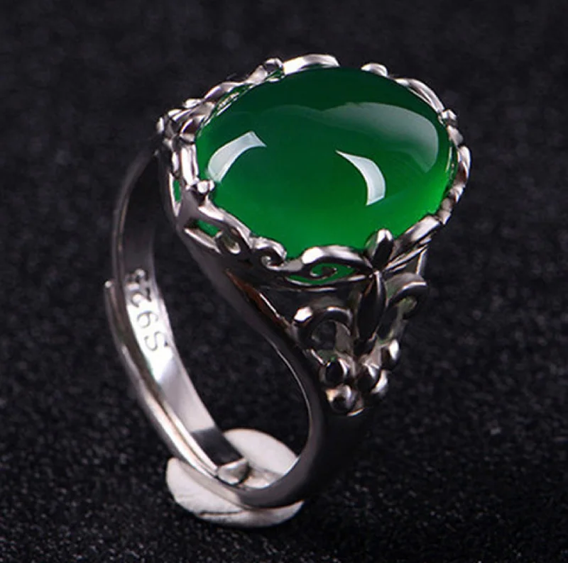 Vintage-style rings with detailed old-world craftsmanship -Wholesale Copper Emerald Rings