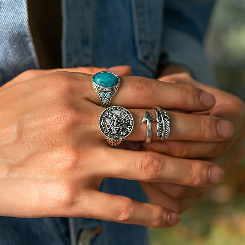 Rings with rose gold for soft romantic shine -Wholesale Feather Arrow Alloy Ring