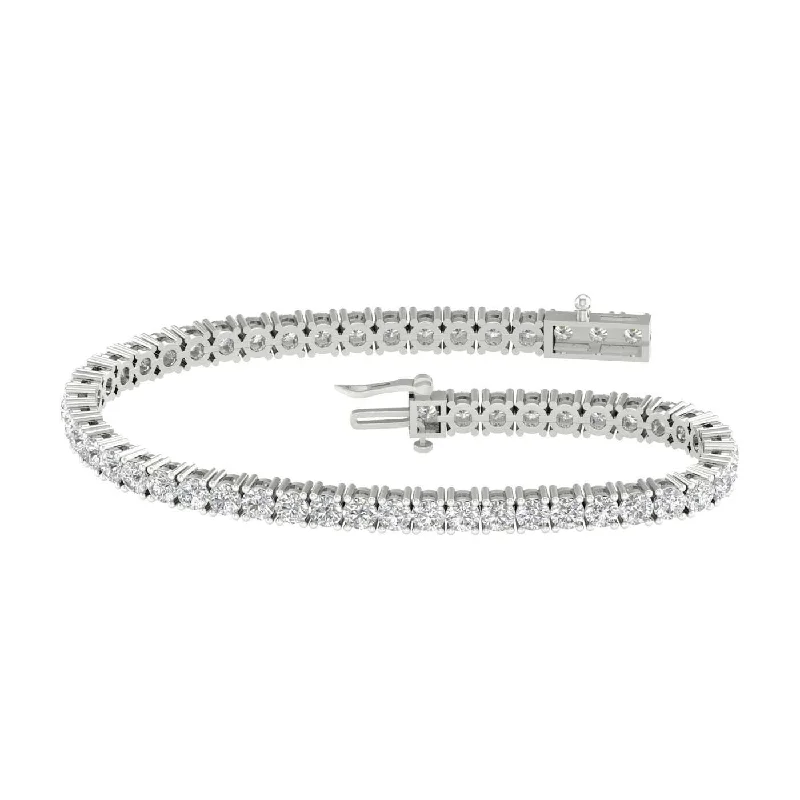 Bracelets and bangles perfect for thoughtful gift ideas -14K White Gold Lab Grown Diamond Tennis Bracelet