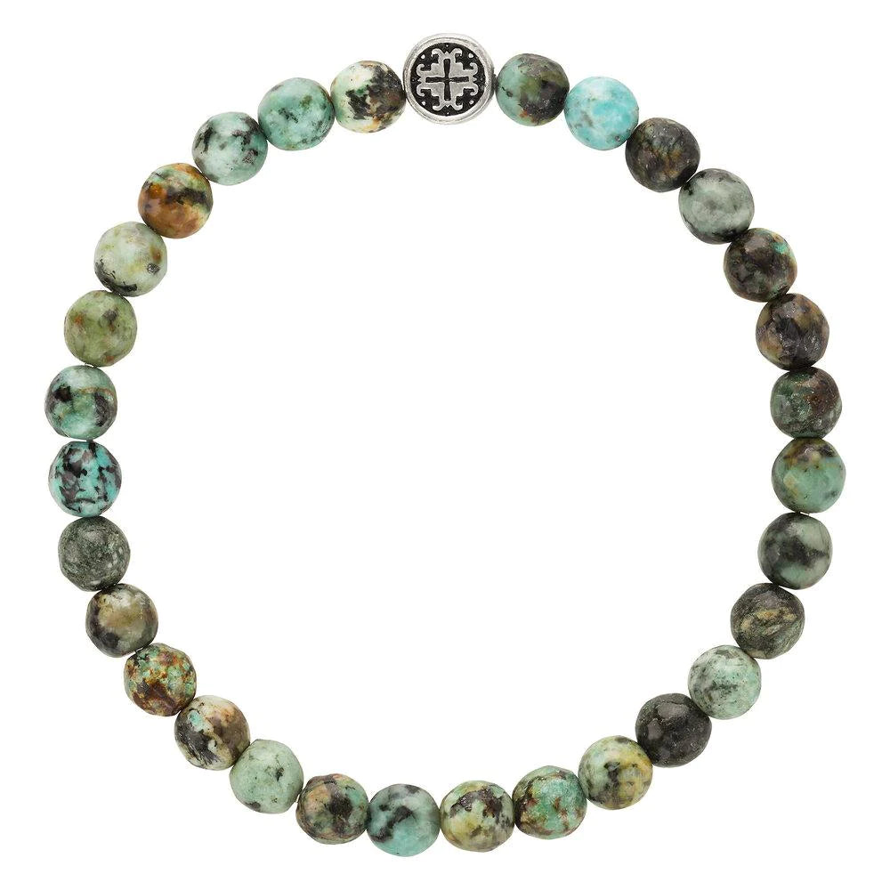 Satin bracelets and bangles for modern wrist chic -African Turquoise Bracelet by Mala + Mantra