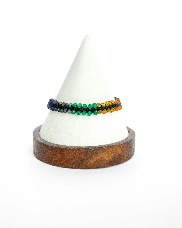 Wide bracelets and bangles with striking stone inlays -All Chakra Bracelet by Art Of Ceremony