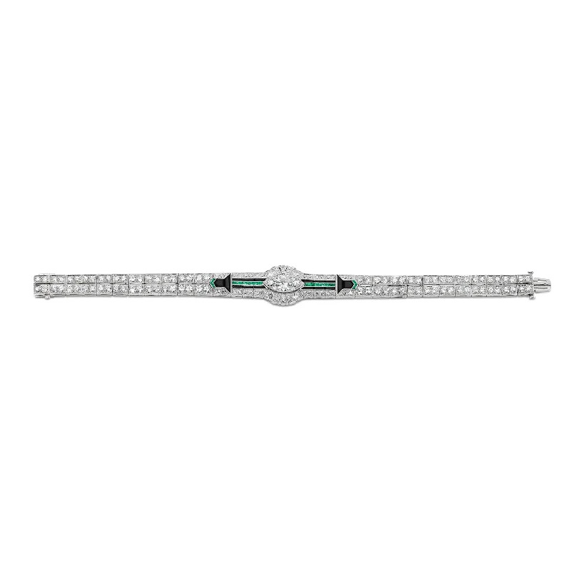 Thin bracelets and bangles ideal for delicate wrists -Art Deco Diamond Bracelet